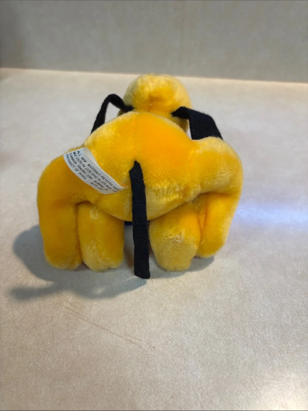 Disney Yellow Pluto Plush Toy with Black Ears